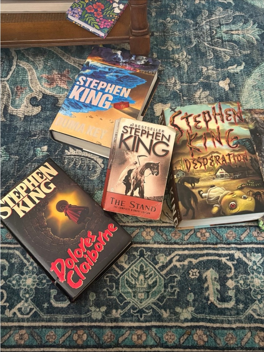 Stephen King Lot -4 books 3 hard back the stand is paperback!